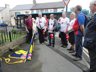 Photo 8  - British Legion Memorial Walk - Participants pay their respects during the dedication